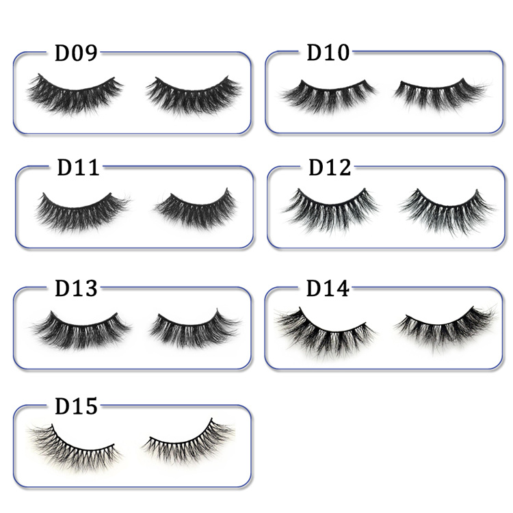 Mink Eyelashes 3D Real Furs,100% Handmade Natural Mink Eyelash On Wholesale YH025